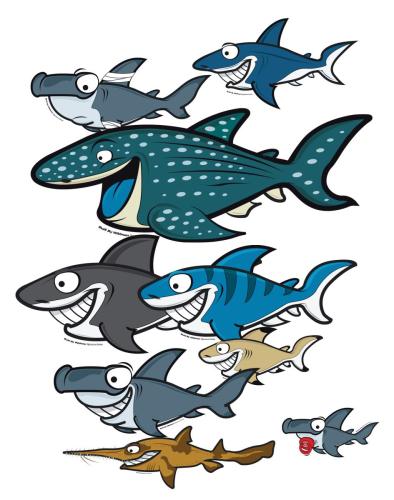 Shark characters for "Shark Angles non-profit"